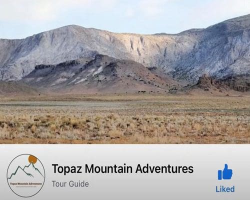 Topaz Mountain Adventures sign
