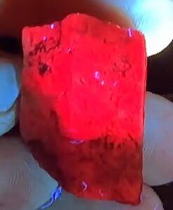 Ruby, the red gem variety of corundum